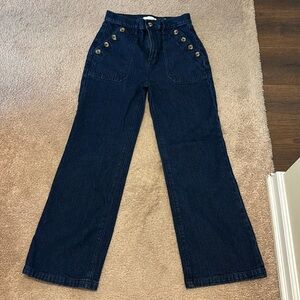Loft the Wide Leg jeans. Petite size 2./26￼
